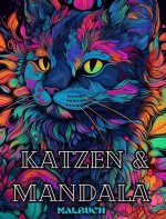Katzen mit Mandalas - Malbuch für Erwachsene. Wunderschöne Malvorlagen