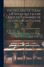 Vocabulario de todas las voces que faltan á los diccionarios de la lengua castellana: Publicados por la Academia, Dominguez, Caballero, Pe?alver (Panl