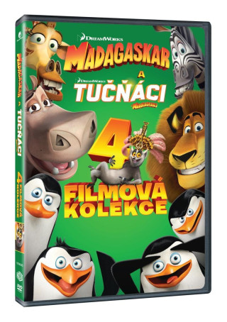 Madagaskar 1.-3. + Tučňáci z Madagaskaru (kolekce 4DVD)