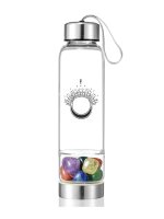 Bouteille en verre Pierres Roulées 7 Chakras
