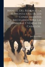 Manual Del Remontista O Sucinta Idea De Los Conocimientos Necesarios Para Las Compras Y Ventas De Caballos...
