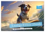 Lustige Comic Hunde (Wandkalender 2024 DIN A2 quer), CALVENDO Monatskalender