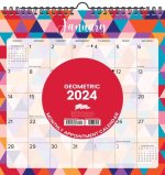 Geometric 2024 12 X 12 Spiral Wall Calendar