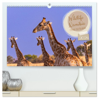 Wildlife Namibia - Etosha und Kalahari (hochwertiger Premium Wandkalender 2024 DIN A2 quer), Kunstdruck in Hochglanz