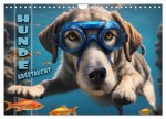 Hunde abgetaucht (Wandkalender 2024 DIN A4 quer), CALVENDO Monatskalender
