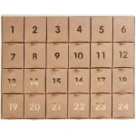 Adventskalender zum befüllen, Kraft-gold, 36,5 x 29 x 6 cm FSC MIX