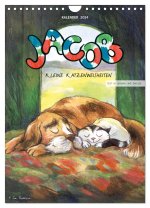 Kater Jacob: kleine Katzenweisheiten (Wandkalender 2024 DIN A4 hoch), CALVENDO Monatskalender