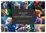 Die Katze und der Schmetterling (Wandkalender 2024 DIN A3 quer), CALVENDO Monatskalender