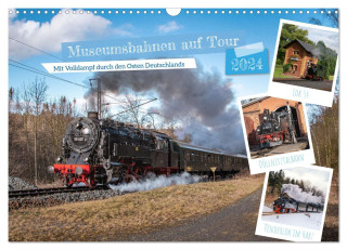Museumsbahnen auf Tour (Wandkalender 2024 DIN A3 quer), CALVENDO Monatskalender