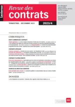 Revue des contrats 4-2023