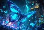 Dřevěné puzzle Fluorescent Butterfly A3 svítící ve tmě
