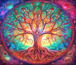 Dřevěné puzzle Tree of Life A3 svítící ve tmě