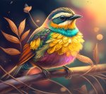 Dřevěné puzzle Song bird A3