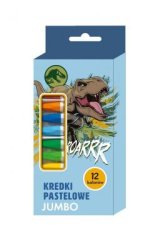 Kredki pastelowe jumbo 12 kolorów  Jurassic park