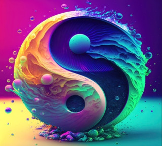 Dřevěné puzzle Yin Yang A3