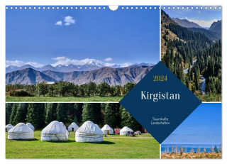 Kirgistan - Traumhafte Landschaften (Wandkalender 2024 DIN A3 quer), CALVENDO Monatskalender