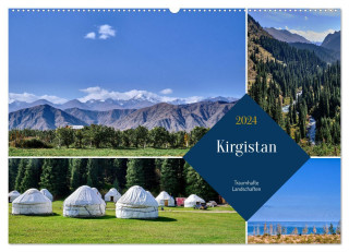 Kirgistan - Traumhafte Landschaften (Wandkalender 2024 DIN A2 quer), CALVENDO Monatskalender