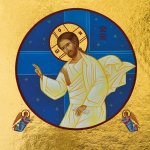 Le Christ Bénissant - Icône dorée à la feuille 11.8x11.8 cm - 681.63