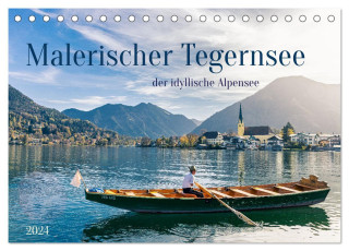 Malerischer Tegernsee (Tischkalender 2024 DIN A5 quer), CALVENDO Monatskalender