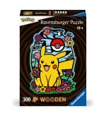 Ravensburger WOODEN Puzzle 12000761 - Pikachu - 300 Teile Kontur-Holzpuzzle mit stabilen, individuellen Puzzleteilen und 25 kleinen Holzfiguren = Whim