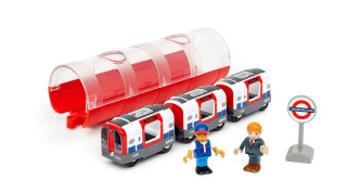 BRIO World - 36085 Trains of the World Londoner U-Bahn mit Licht und Sound | Spielzeugzug mit Licht & Sound für Kinder ab 3 Jahren