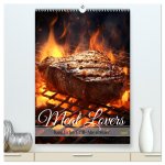 Meat Lovers - Köstliche Grill Abenteuer (hochwertiger Premium Wandkalender 2024 DIN A2 hoch), Kunstdruck in Hochglanz
