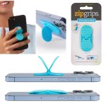 zipgrips Blue Geometrical | 2 in 1 Handy-Griff & Aufsteller | Sicherer Griff | Halter für Smartphones | Perfekte Selfies | Ideal für Videos
