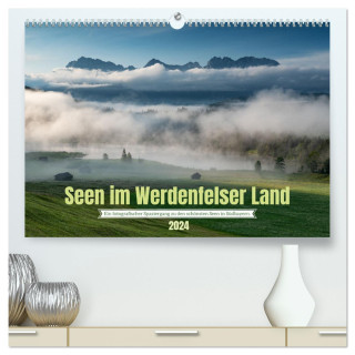 Seen im Werdenfelser Land (hochwertiger Premium Wandkalender 2024 DIN A2 quer), Kunstdruck in Hochglanz
