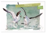 Möwen - Aquarelle von Julia Pasinski (Wandkalender 2024 DIN A3 quer), CALVENDO Monatskalender