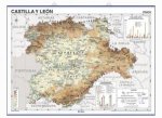 MAPA MURAL CASTILLA Y LEON FISICO-POLITICO