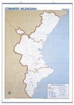 MAPA MURAL MUDO VALENCIA FISICO-POLITICO
