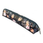 Piórnik mini róże w czerni BB220036