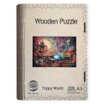 Dřěvěné puzzle - Trippy world A3