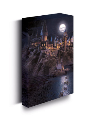 Harry Potter obraz LED svítící 30x40 cm - Bradavice hrad
