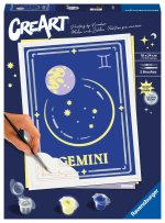 Ravensburger CreArt - Malen nach Zahlen 23742 - Zodiac Sign: Gemini, Sternzeichen Zwillinge - ab 14 Jahren