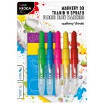Markery do tkanin w sprayu z szablonami zwierzaki 5 kolorów