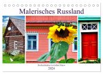 Malerisches Russland - Dorfarchitektur im Gebiet Pskow (Tischkalender 2024 DIN A5 quer), CALVENDO Monatskalender