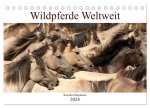 Wildpferde Weltweit (Tischkalender 2024 DIN A5 quer), CALVENDO Monatskalender