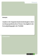 Analyse der Argumentationsstrategien eines rechtspopulistischen Textes bezüglich der Sexualpädagogik der Vielfalt