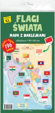 Mapa Flagi Świata z naklejkami