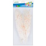 Ozdoba dekoracyjna piórka brokat tęcza 17-22cm 6 szt.