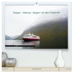 Bergen - Kirkenes - Bergen mit dem Postschiff (hochwertiger Premium Wandkalender 2024 DIN A2 quer), Kunstdruck in Hochglanz