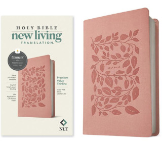 NLT Premium Value Thinline Bible, Filament-Enabled Edition (Leatherlike, Dusty Pink Vines)