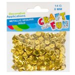Cekiny metaliczne złote 8mm