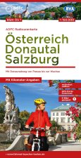 ADFC-Radtourenkarte ÖS1 Österreich Donautal Salzburg 1:150:000, reiß- und wetterfest, E-Bike geeignet, GPS-Tracks Download, mit Bett+Bike Symbolen, mi