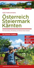 ADFC-Radtourenkarte ÖS3 Österreich Steiermark Kärnten 1:150:000, reiß- und wetterfest, E-Bike geeignet, GPS-Tracks Download, mit Bett+Bike Symbolen, m