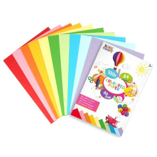 Sada barevných papírů A4 - 100 listů