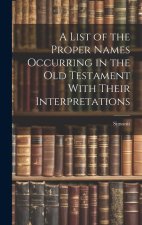 A List of the Proper Names Occurring in the Old Testament With Their Interpretations