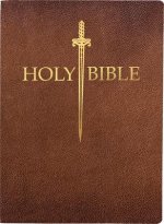 KJV Sword Bible, Large Print, Acorn Bonded Leather, Thumb Index: (Red Letter, Brown, 1611 Version)