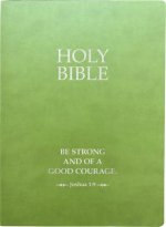 KJV Holy Bible, Be Strong and Courageous Life Verse Edition, Large Print, Olive Ultrasoft: (Red Letter, Green, 1611 Version)